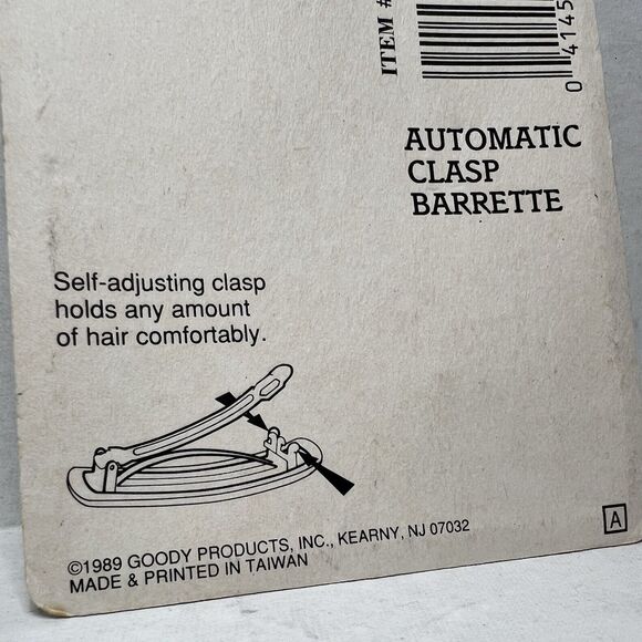 Goody Vintage Automatic Clasp Barrette Silver Stars 1989 Hair NOS 2867 - Picture 4 of 8